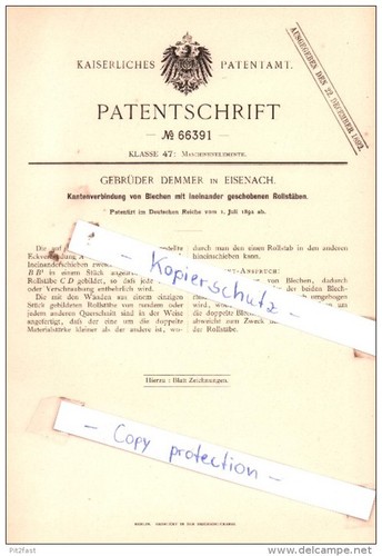 Original patent gebrüder - -,